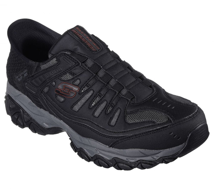 Skechers Mens Slip-Ins: After Burn M Fit - Ridgeburn Black/Charcoal - 237563-BKCC BLACK/CHARCOAL Image 2