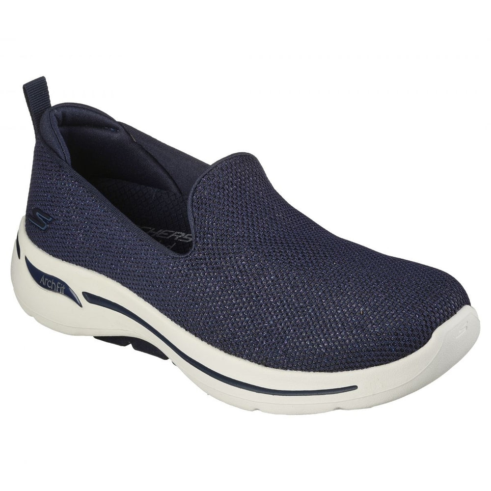 Skechers Womens Go Walk Arch Fit - Vividly Slip-On Sneaker Navy - 124417-NVY Navy Image 2