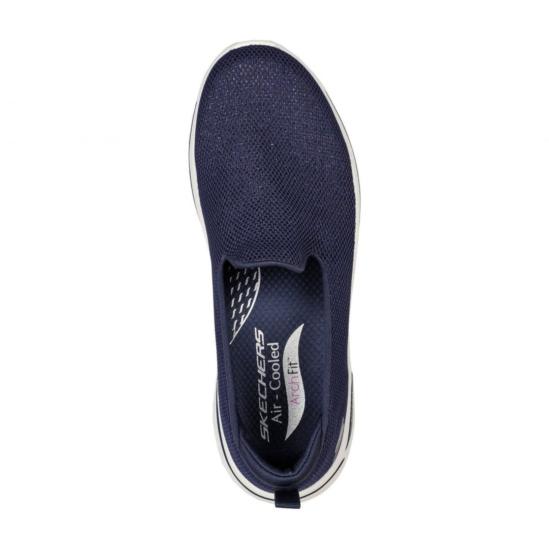 Skechers Womens Go Walk Arch Fit - Vividly Slip-On Sneaker Navy - 124417-NVY Navy Image 3