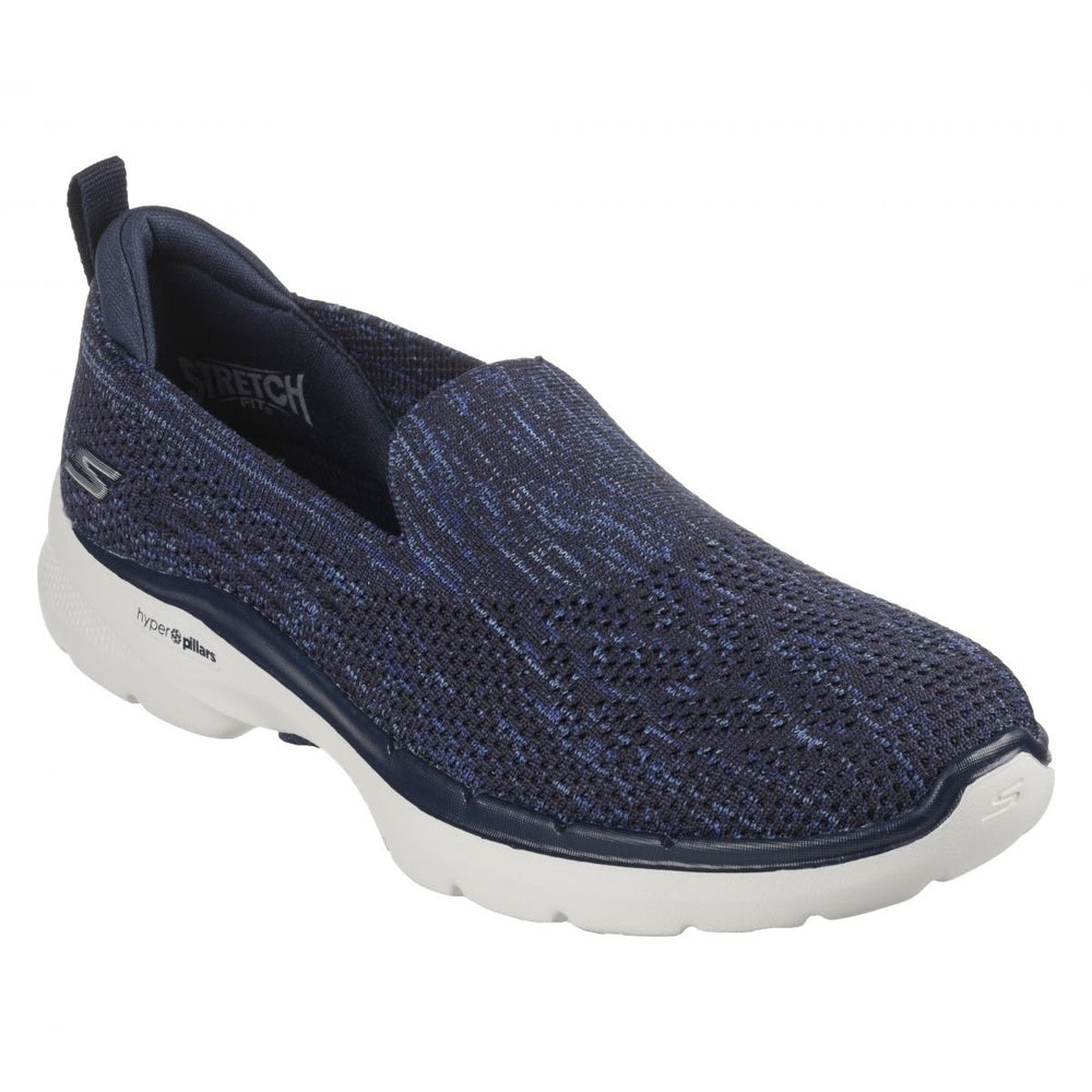 Skechers Womens Go Walk 6 - Valerie Slip-On Sneaker Navy/White - 124532-NVW NAVY/WHITE Image 2