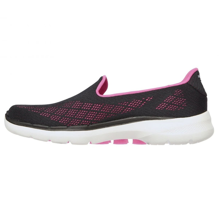 Skechers Womens Go Walk 6 - Cosmic Force Slip-On Sneaker Black/Hot Pink - 124522-BKHP BLACK/HOT PINK Image 3