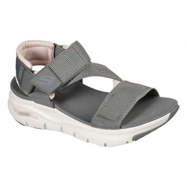 Skechers Womens Arch Fit - Pop Retro Z-Strap Sandal Gray/Pink - 119246-GYPK Gray/Pink Image 1