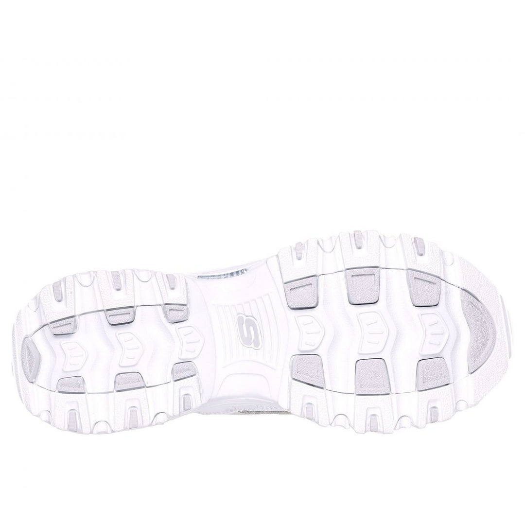 Skechers Womens DLites - Scene Sneaker White/Silver - 150031-WSL WHITE/SILVER Image 4