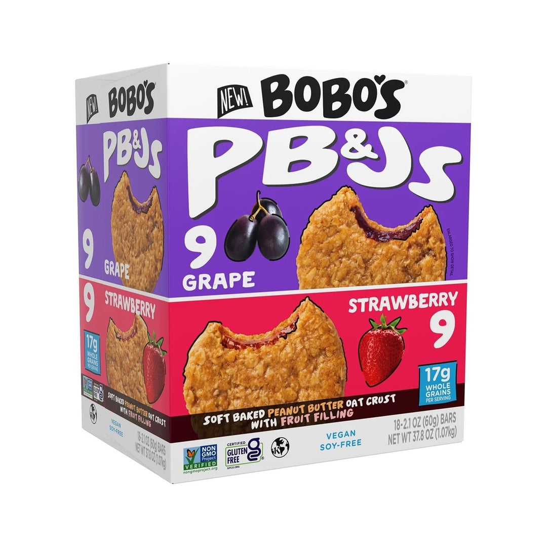 Bobos PBandJ Oat Snacks Variety Pack 2.1 Ounce (Pack of 18) Image 1