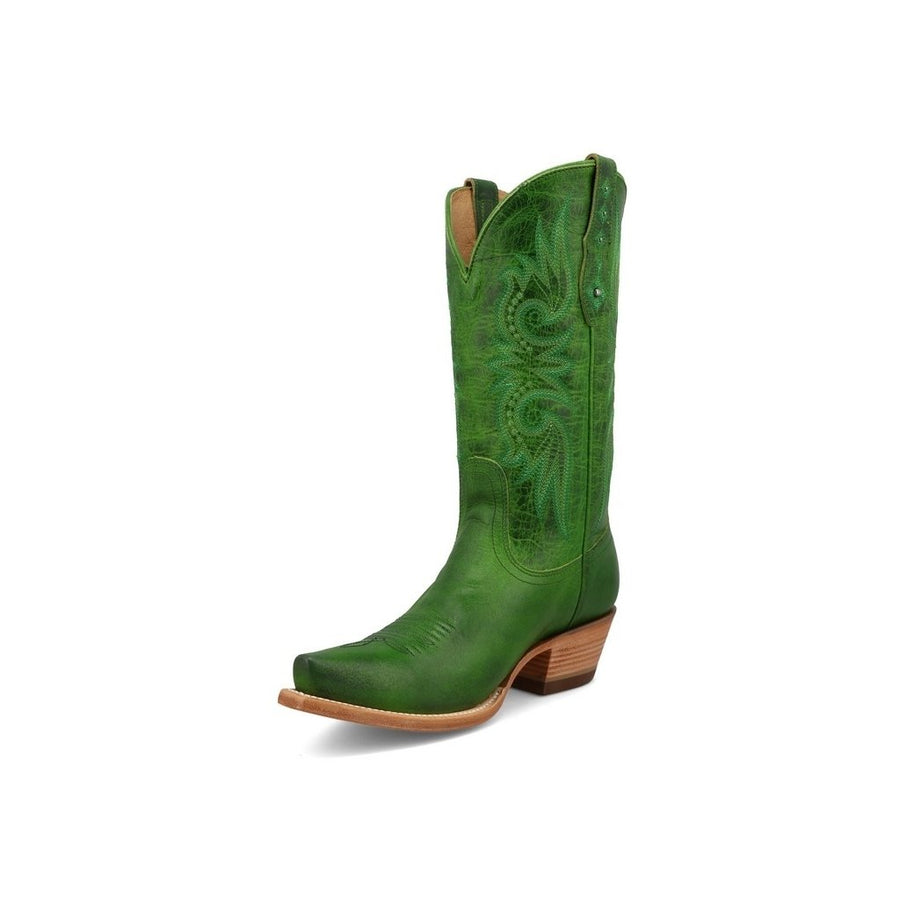 Black Star Western Boots Womens Paradise Pull On Lime WBSN032 Image 1