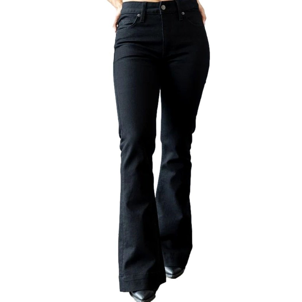 Kimes Ranch Western Jean Womens Ultra High Rise Flare Jennifer-Black Image 1