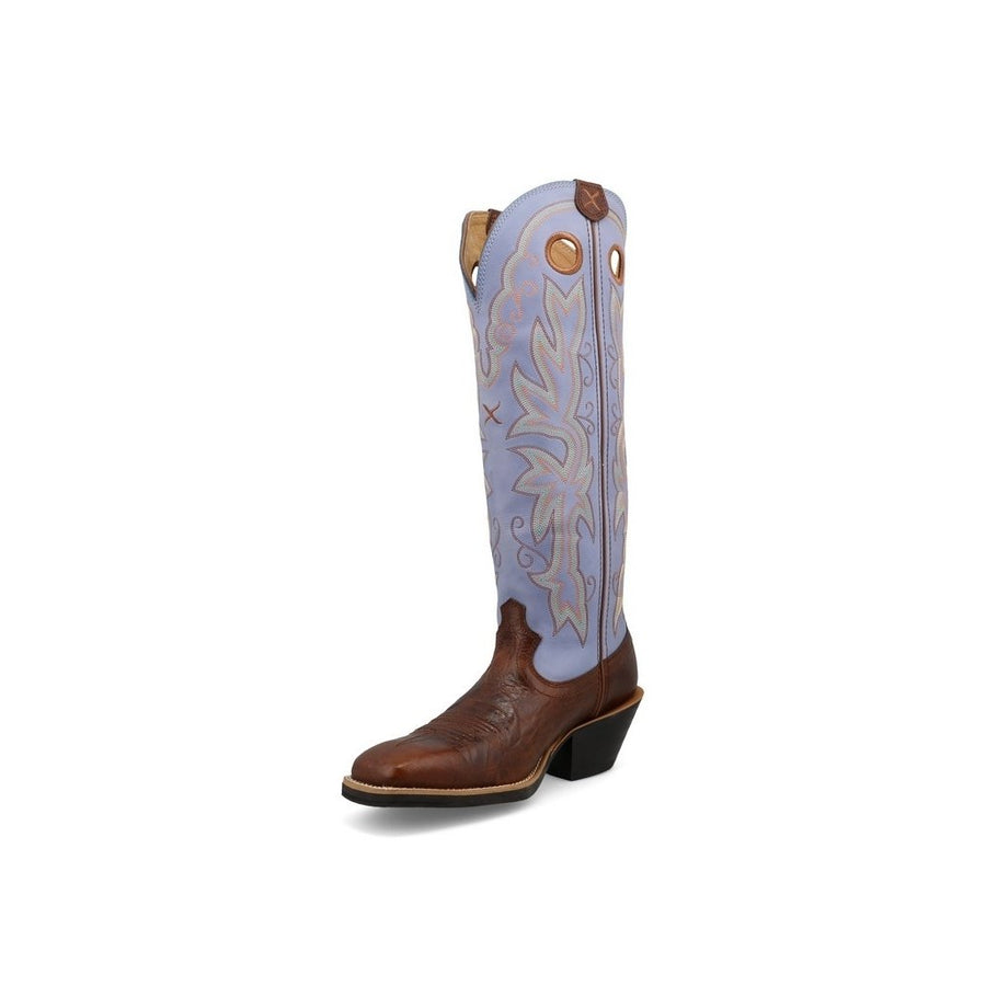 Twisted X Western Boots Womens Buckaroo Mocha Perrywinkle WBK0018 Image 1