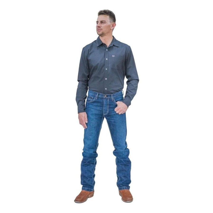 Kimes Ranch Western Jeans Men Bootcut Straight Fit Blue Thomas Image 1