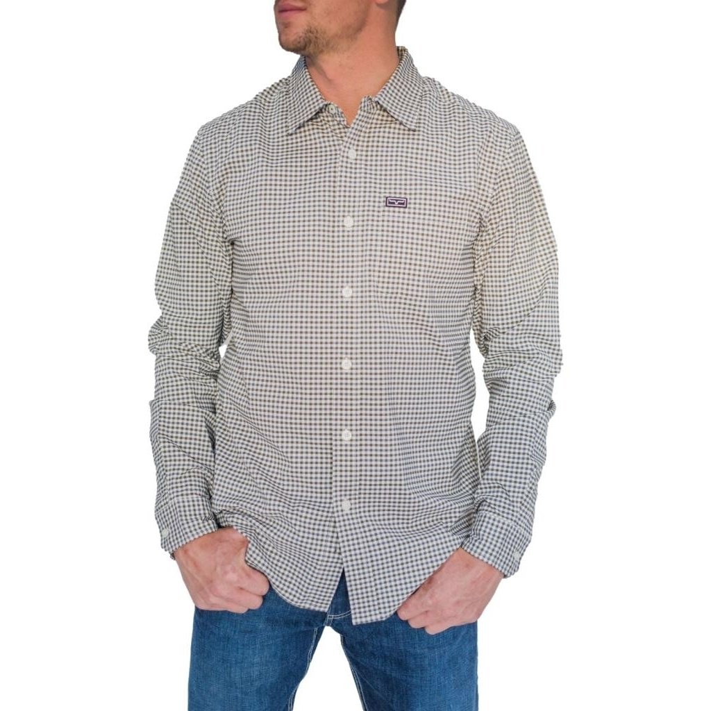 Kimes Ranch Western Shirt Mens Mini-Check L/S Button Pocket Welton Image 2