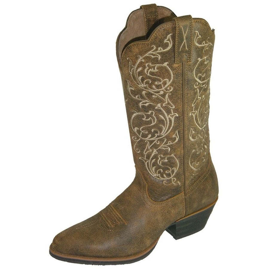 Twisted X Western Boots Womens Cowboy R Toe Bomber Brown WWT0025 Image 1