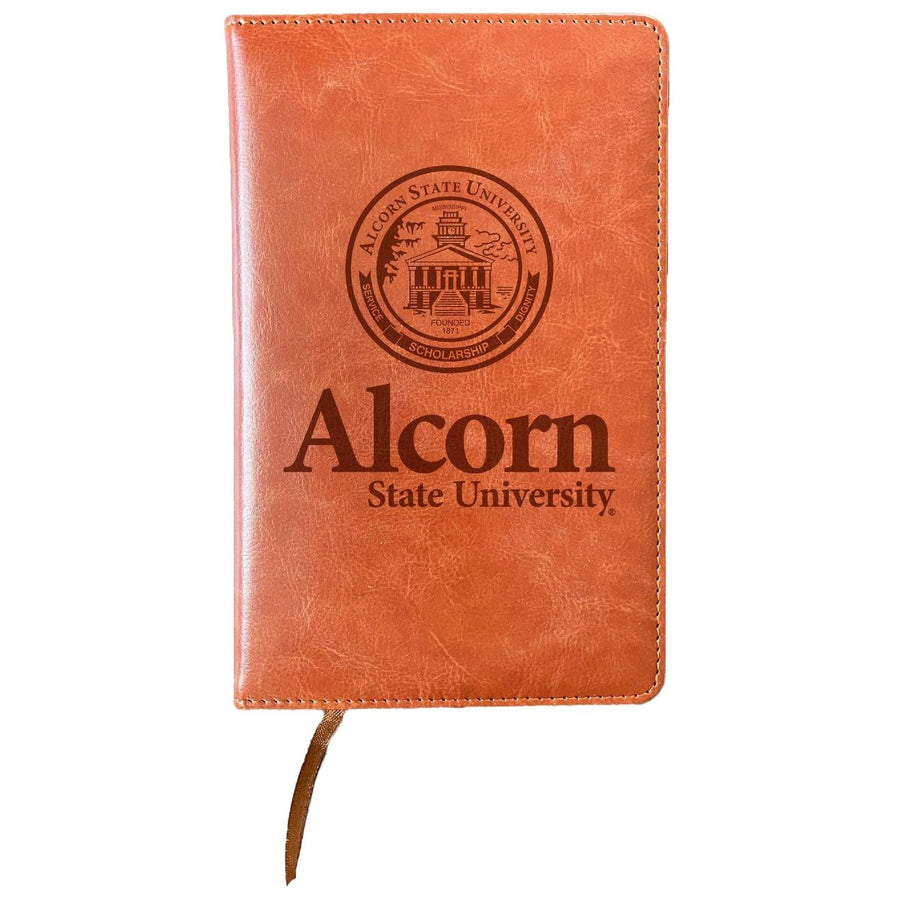 Alcorn State Braves Engraved 8" x 5" Leather Journal Officially Licensed Collegiate Product Image 1