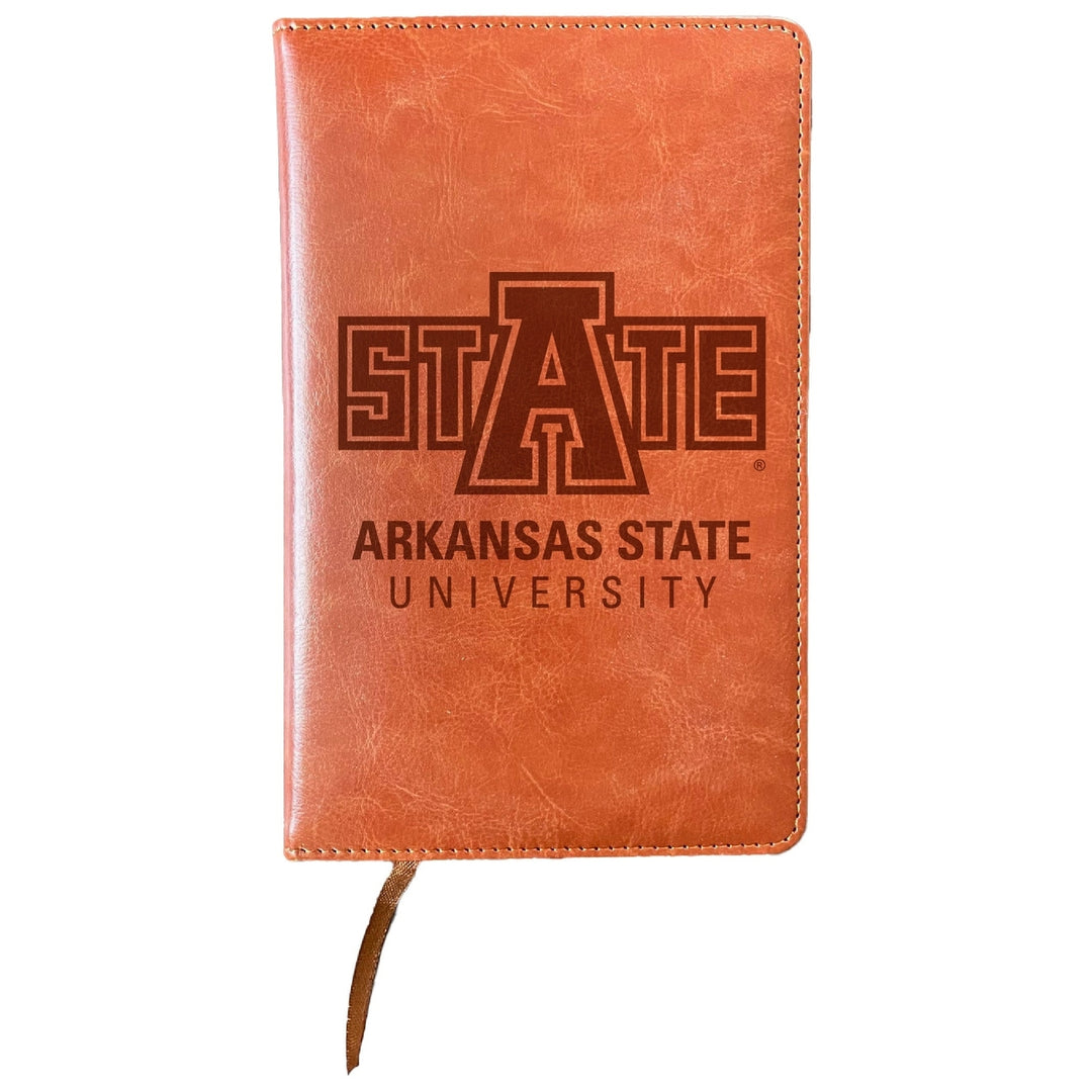 Arkansas State Engraved 8" x 5" Leather Journal Officially Licensed Collegiate Product Image 1