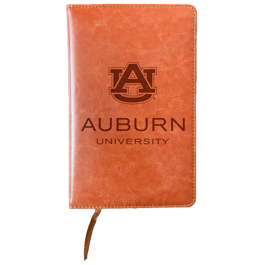 Auburn Tigers Engraved 8" x 5" Leather Journal Officially Licensed Collegiate Product Image 1