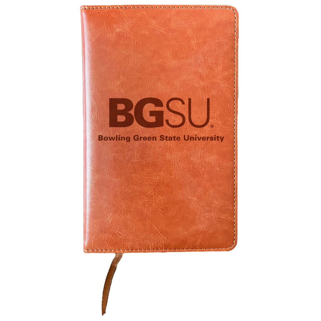 Bowling Green Falcons Engraved 8" x 5" Leather Journal Officially Licensed Collegiate Product Image 1