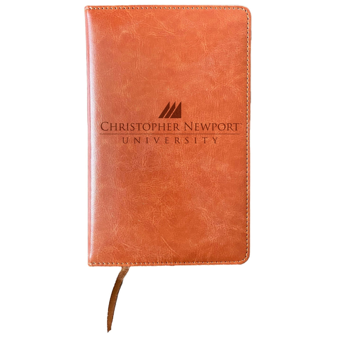 Christopher Newport Captains Engraved 8" x 5" Leather Journal Officially Licensed Collegiate Product Image 1