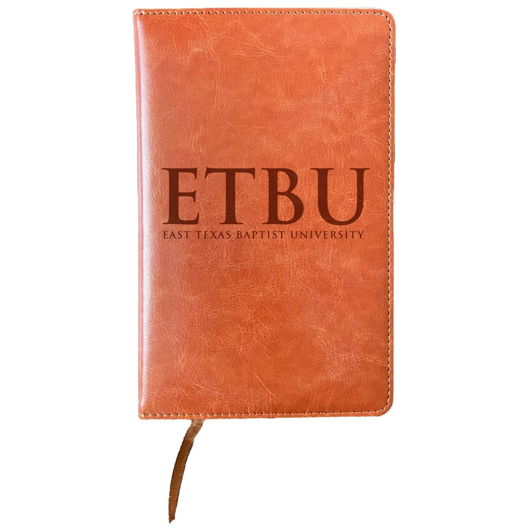 East Texas Baptist University Engraved 8" x 5" Leather Journal Officially Licensed Collegiate Product Image 1