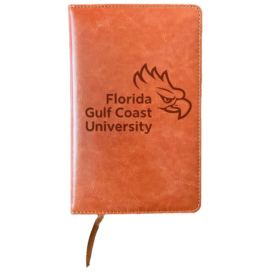 Florida Gulf Coast Eagles Engraved 8" x 5" Leather Journal Officially Licensed Collegiate Product Image 1