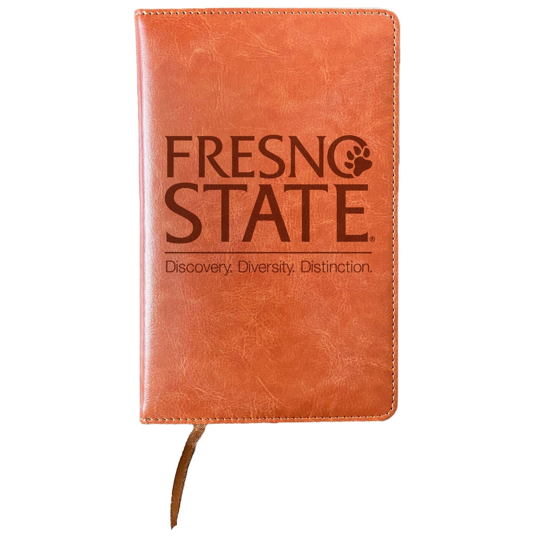 Fresno State Bulldogs Engraved 8" x 5" Leather Journal Officially Licensed Collegiate Product Image 1