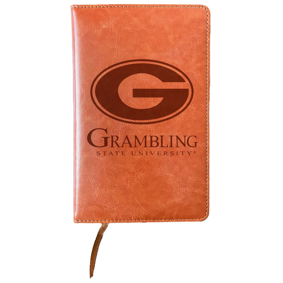 Grambling State Tigers Engraved 8" x 5" Leather Journal Officially Licensed Collegiate Product Image 1