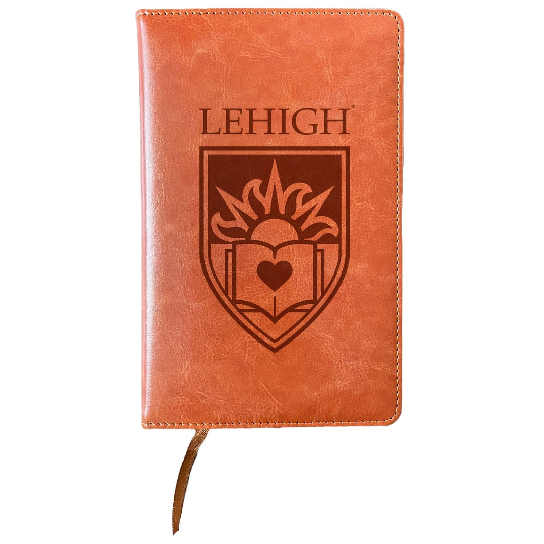 Lehigh University Mountain Hawks Engraved 8" x 5" Leather Journal Officially Licensed Collegiate Product Image 1