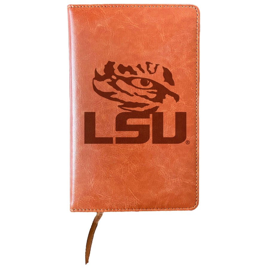 LSU Tigers Engraved 8" x 5" Leather Journal Officially Licensed Collegiate Product Image 1