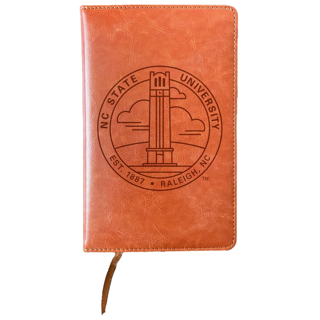 NC State Wolfpack Engraved 8" x 5" Leather Journal Officially Licensed Collegiate Product Image 1