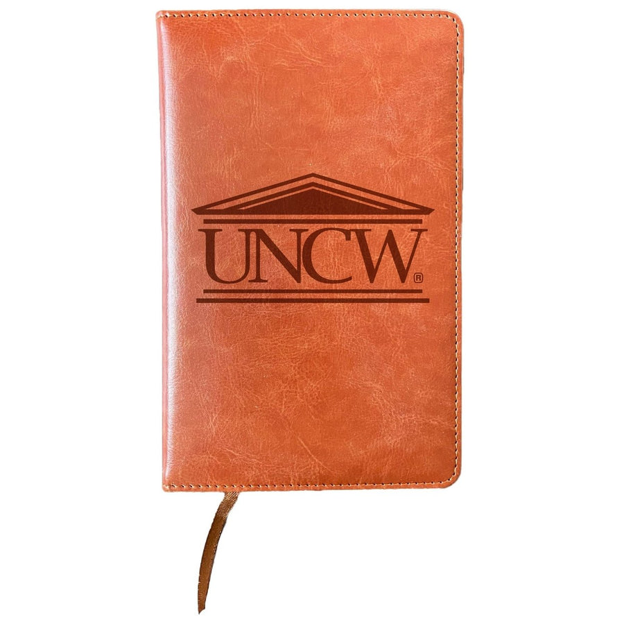 North Carolina Wilmington Seahawks Engraved 8" x 5" Leather Journal Officially Licensed Collegiate Product Image 1