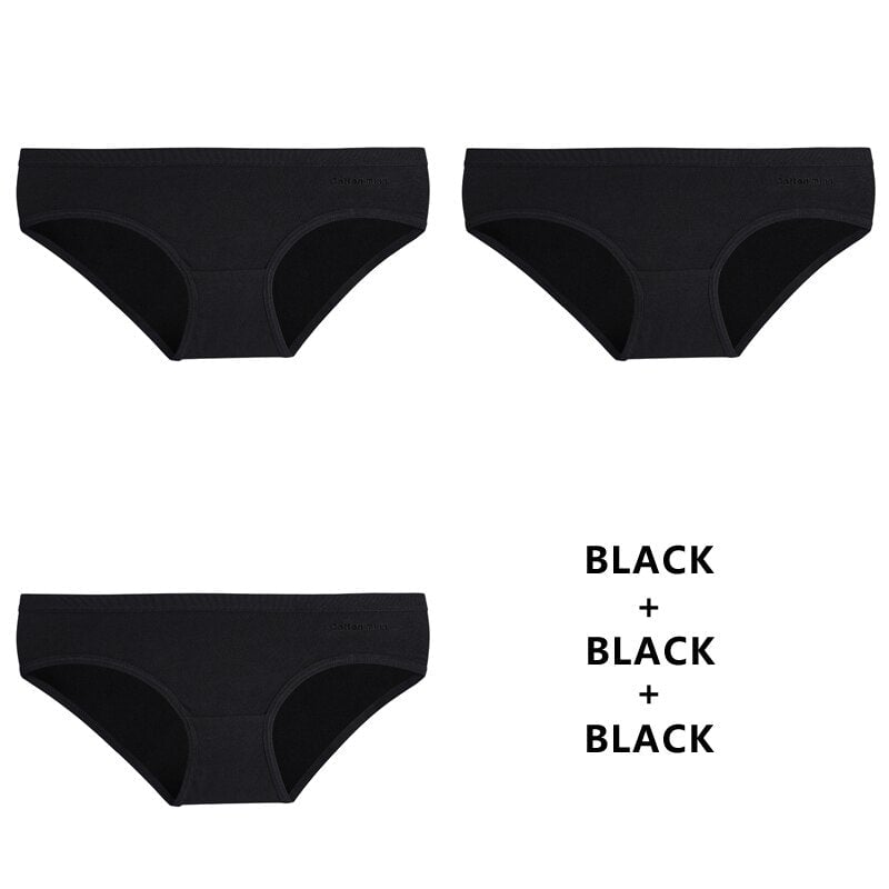 Women Fashion 3Pcs/Lot Panties Cotton Underwear Solid Briefs Girls Low-waist Lingerie G String Soft Breathable Intimates Image 1