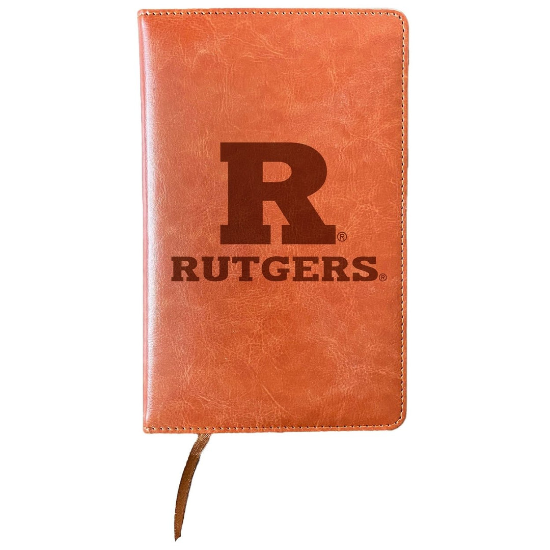 Rutgers Scarlet Knights Engraved 8" x 5" Leather Journal Officially Licensed Collegiate Product Image 1