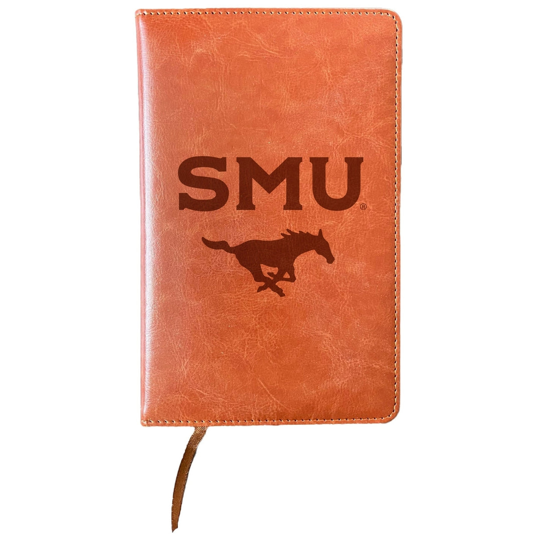 Southern Methodist University Engraved 8" x 5" Leather Journal Officially Licensed Collegiate Product Image 1