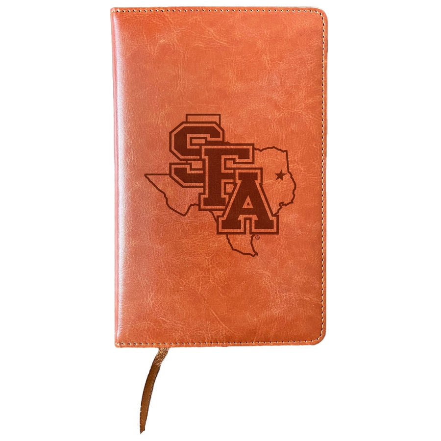 Stephen F. Austin State University Engraved 8" x 5" Leather Journal Officially Licensed Collegiate Product Image 1