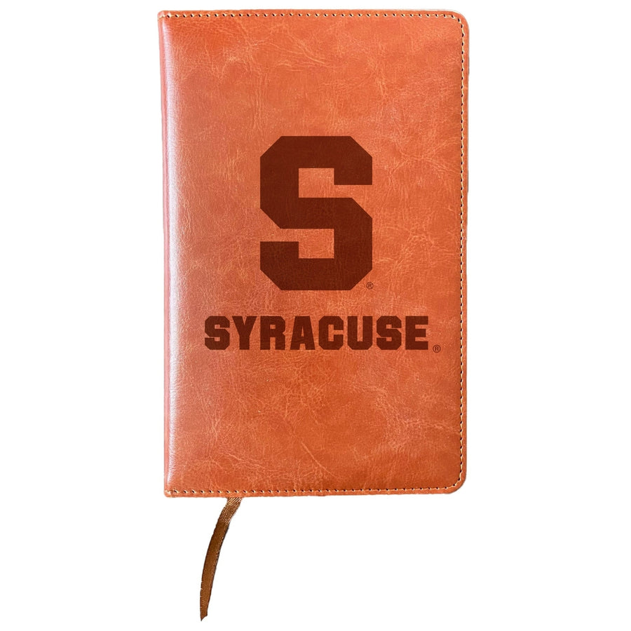 Syracuse Orange Engraved 8" x 5" Leather Journal Officially Licensed Collegiate Product Image 1