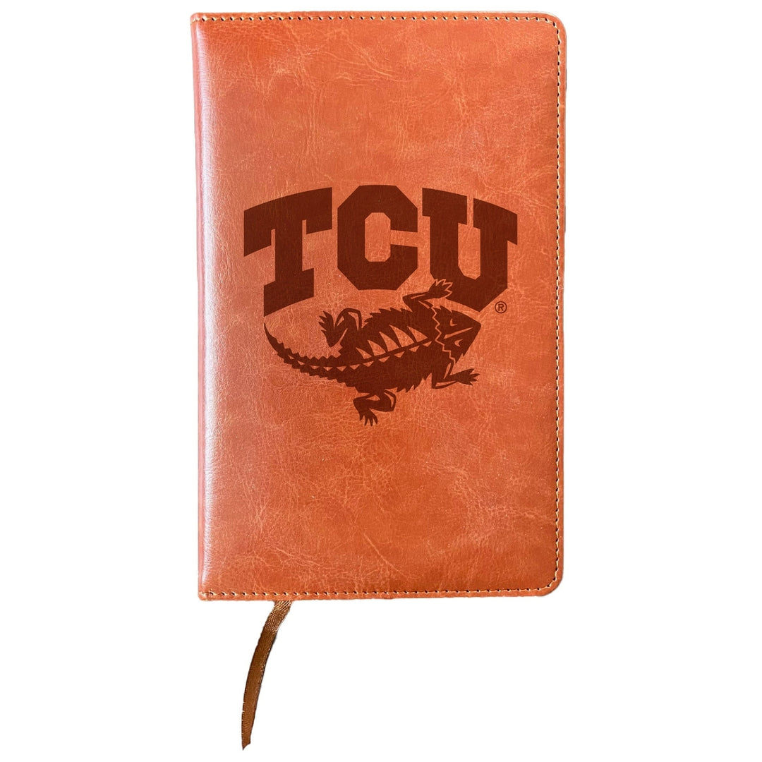 Texas Christian University Engraved 8" x 5" Leather Journal Officially Licensed Collegiate Product Image 1