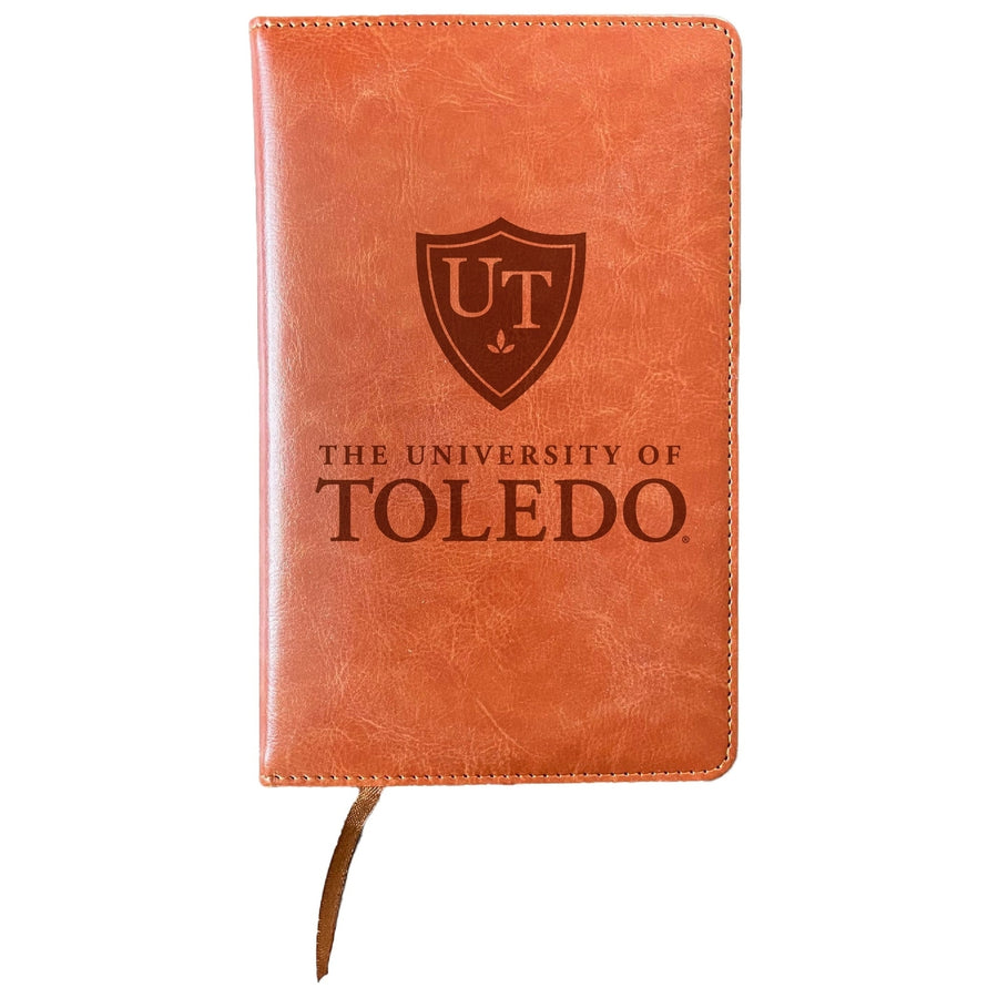 Toledo Rockets Engraved 8" x 5" Leather Journal Officially Licensed Collegiate Product Image 1