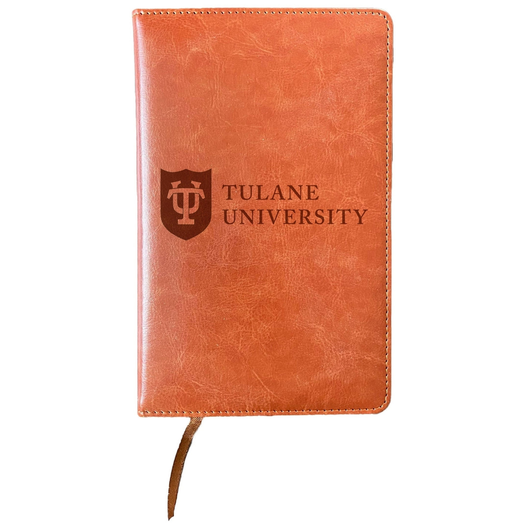 Tulane University Green Wave Engraved 8" x 5" Leather Journal Officially Licensed Collegiate Product Image 1