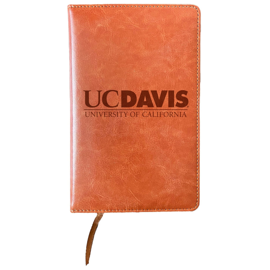 UC Davis Aggies Engraved 8" x 5" Leather Journal Officially Licensed Collegiate Product Image 1