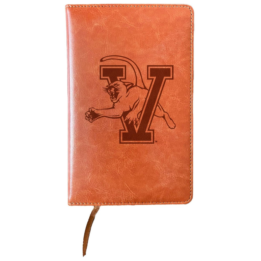 Vermont Catamounts Engraved 8" x 5" Leather Journal Officially Licensed Collegiate Product Image 1