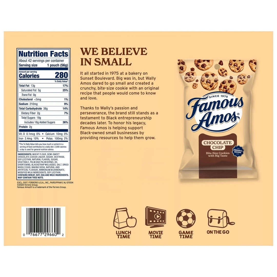 Famous Amos Chocolate Chip Cookies 2 Ounce (42 Count) Image 3