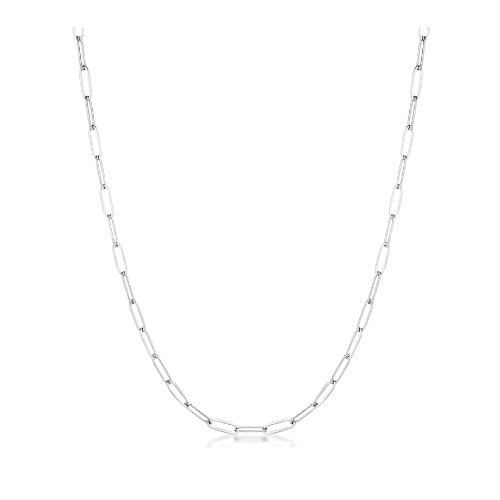 Dg Silver Delights - Rhodium Plated Linked Petite Paperclip Chain Necklace Image 1