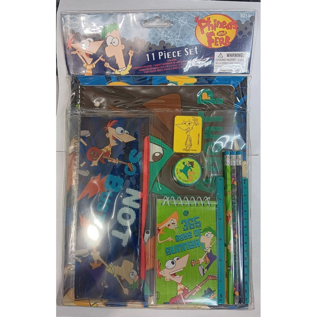 Phineas and Ferb 11 piece stationery set Image 1