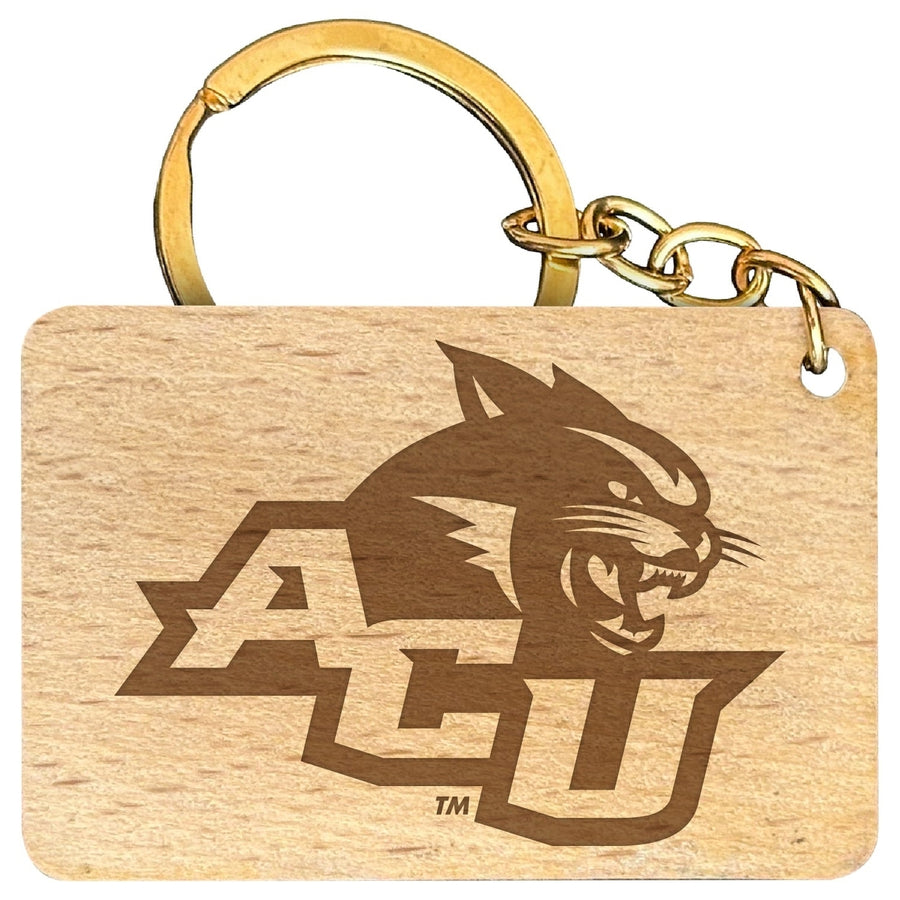 Abilene Christian University Engraved Flat Wood Keychain 1.5" x 2.5" Officially Licensed Collegiate Product Image 1