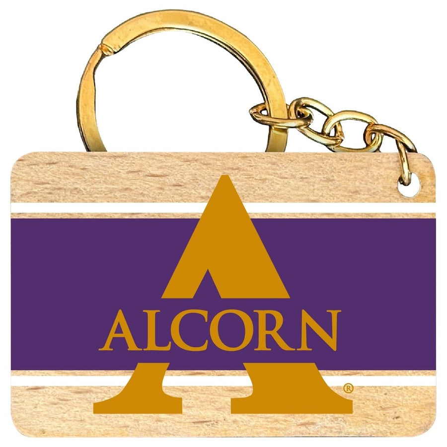 Alcorn State Braves Flat Wood Keychain 1.5" x 2.5" Officially Licensed Collegiate Product Image 1