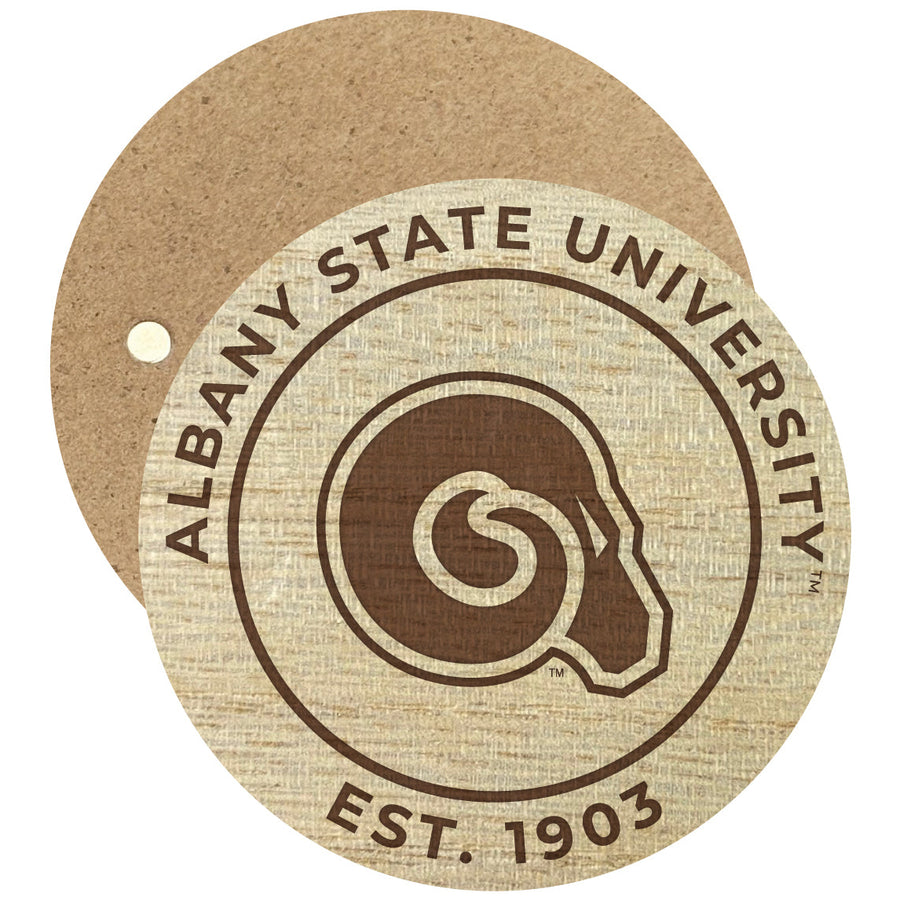 Albany State University Engraved Round Wooden 2.5" Fridge Magnet Officially Licensed Collegiate Product Image 1