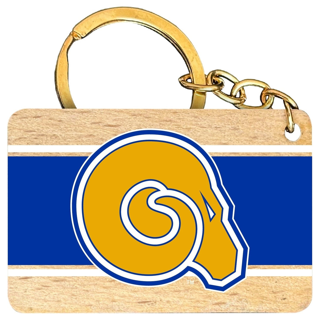 Albany State University Flat Wood Keychain 1.5" x 2.5" Officially Licensed Collegiate Product Image 1