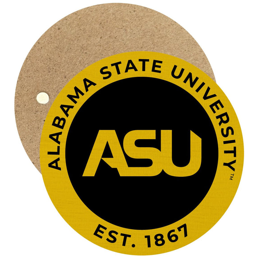 Alabama State University Round Wooden 2.5" Fridge Magnet Officially Licensed Collegiate Product Image 1