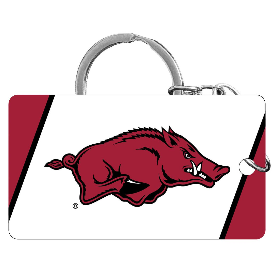 Arkansas Razorbacks Acrylic Keychain 1.5" x 2.75" Officially Licensed Collegiate Product Image 1