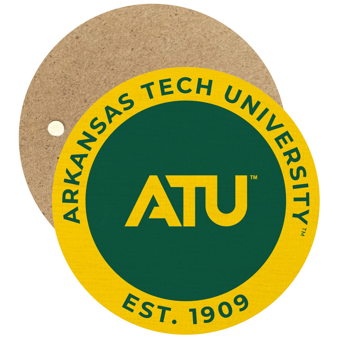 Arkansas Tech University Round Wooden 2.5" Fridge Magnet Officially Licensed Collegiate Product Image 1