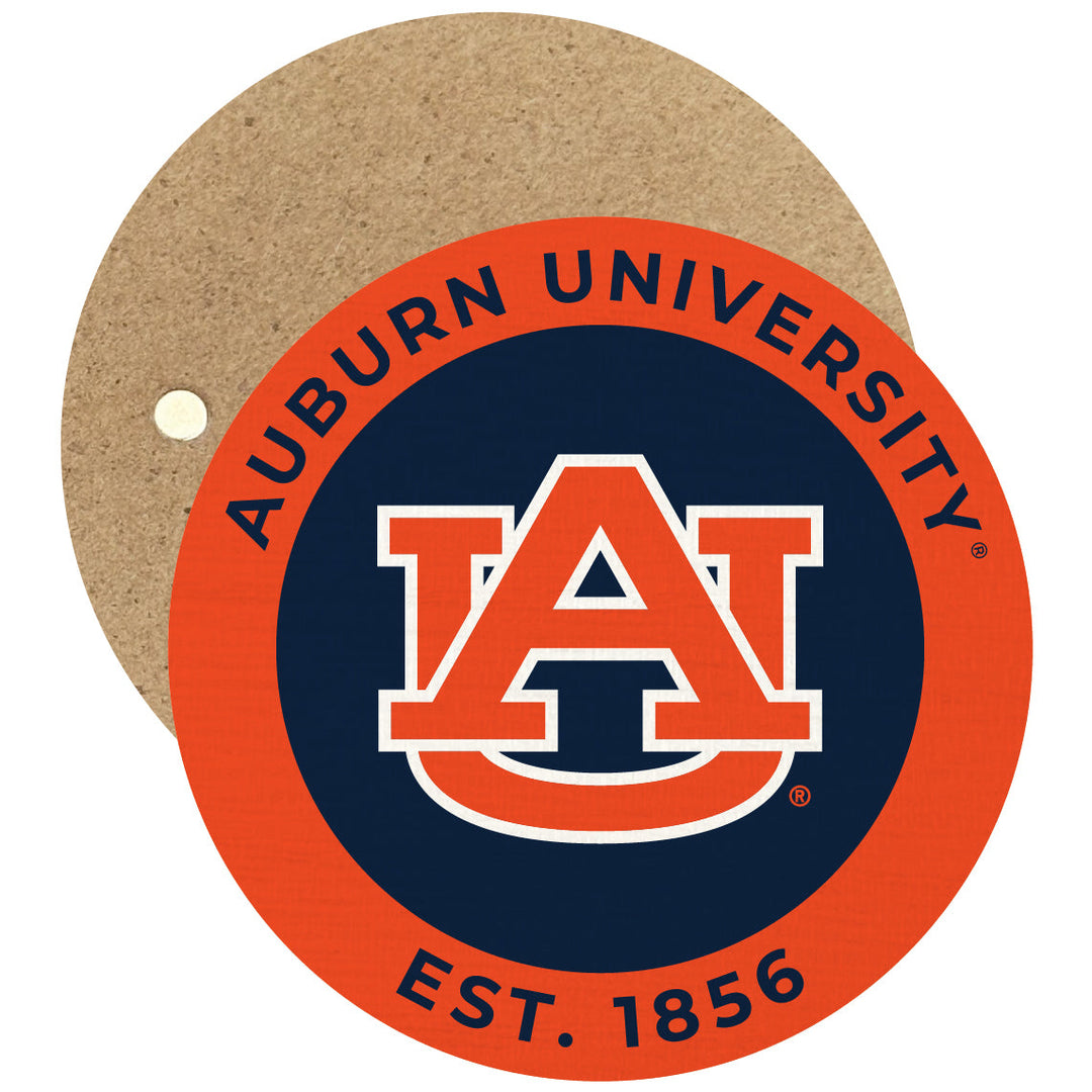 Auburn Tigers Round Wooden 2.5" Fridge Magnet Officially Licensed Collegiate Product Image 1