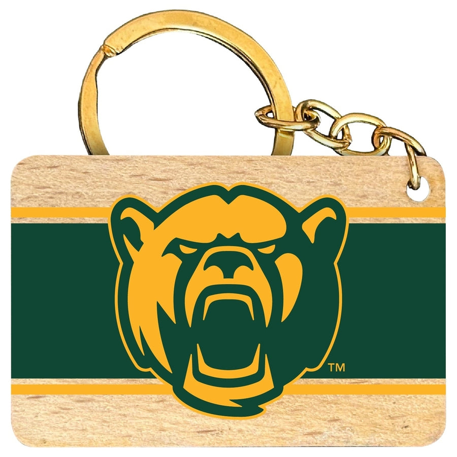 Baylor Bears Flat Wood Keychain 1.5" x 2.5" Officially Licensed Collegiate Product Image 1