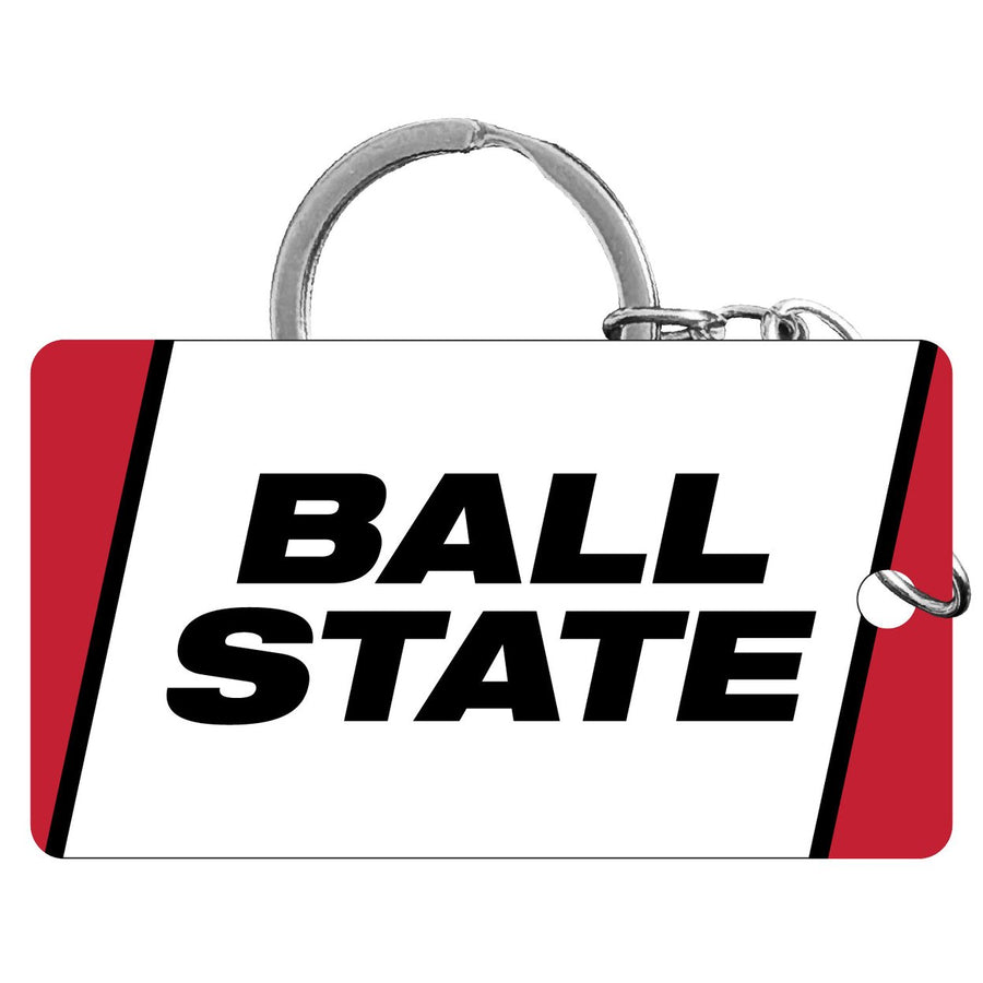 Ball State University Acrylic Keychain 1.5" x 2.75" Officially Licensed Collegiate Product Image 1